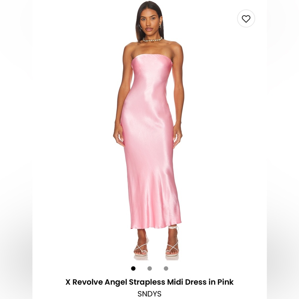 Revolve SNDYS pink strapless dress 💖